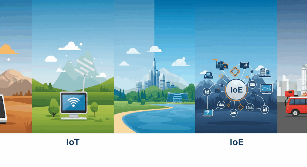 IoT vs IoE Across Industries