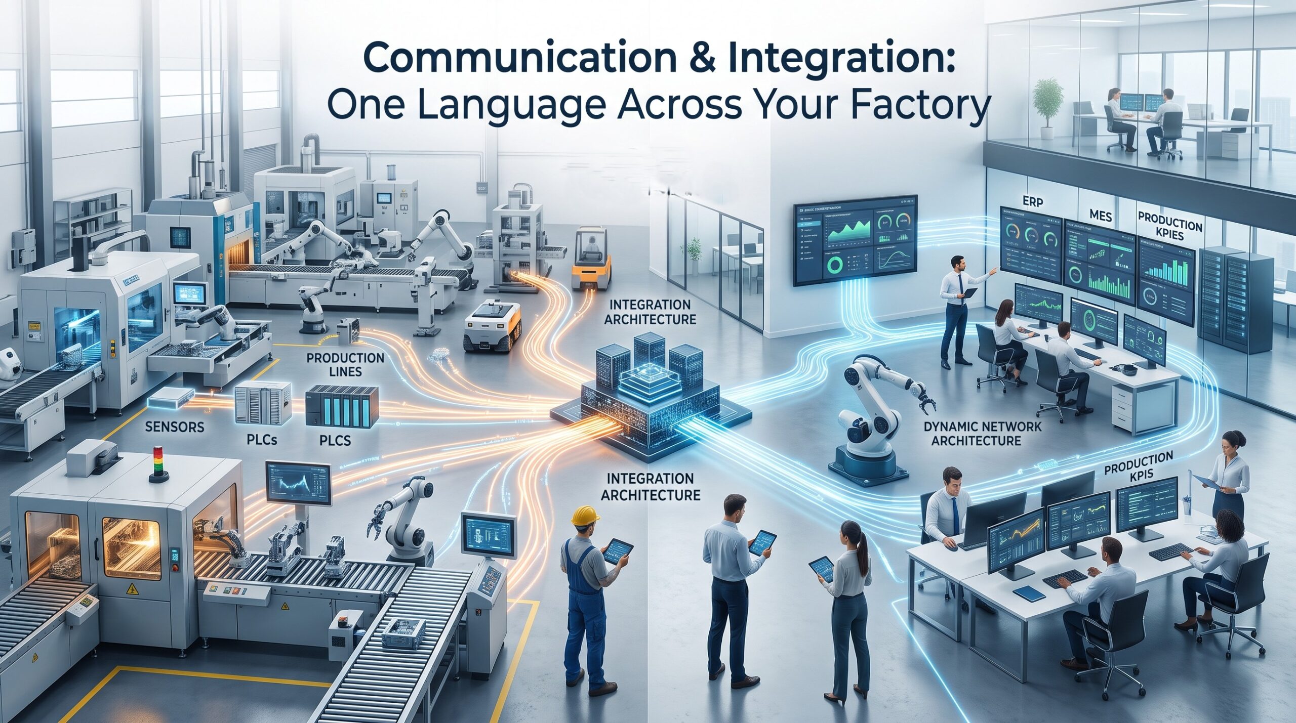 OT-IT integration, industrial communication, SCADA IIoT integration, factory system integration
